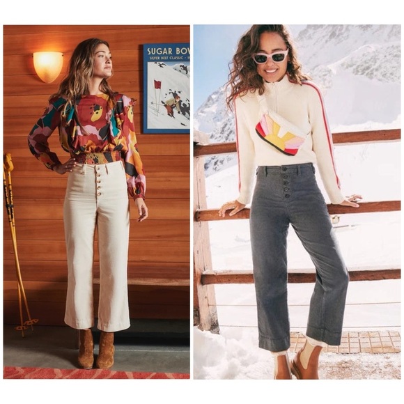 NWT Marine Layer Bridget Button Fly Corduroy Ankle Pants Womens 4 - Picture 10 of 13